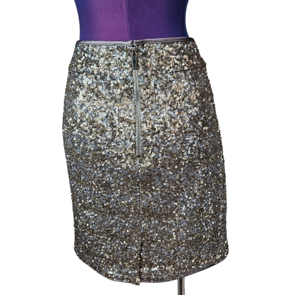 Cache Metallic Gold & Silver Sequin Mini Skirt Si… - image 4